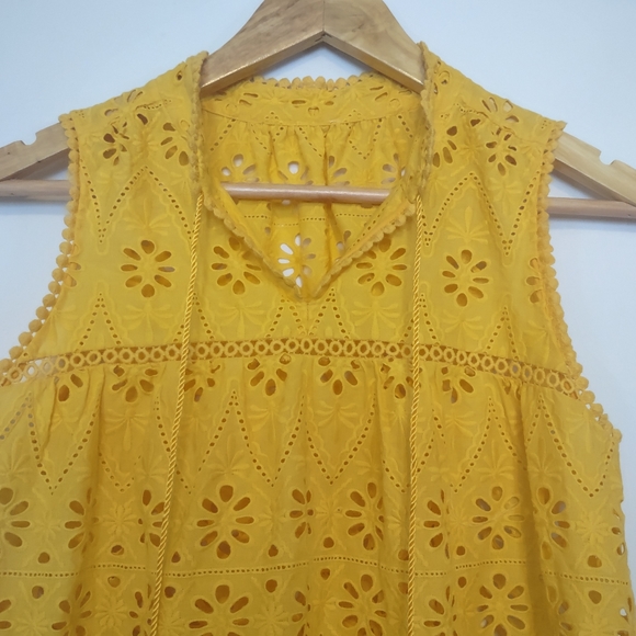 Kate Spade Yellow Eyelet Top - Picture 5 of 12